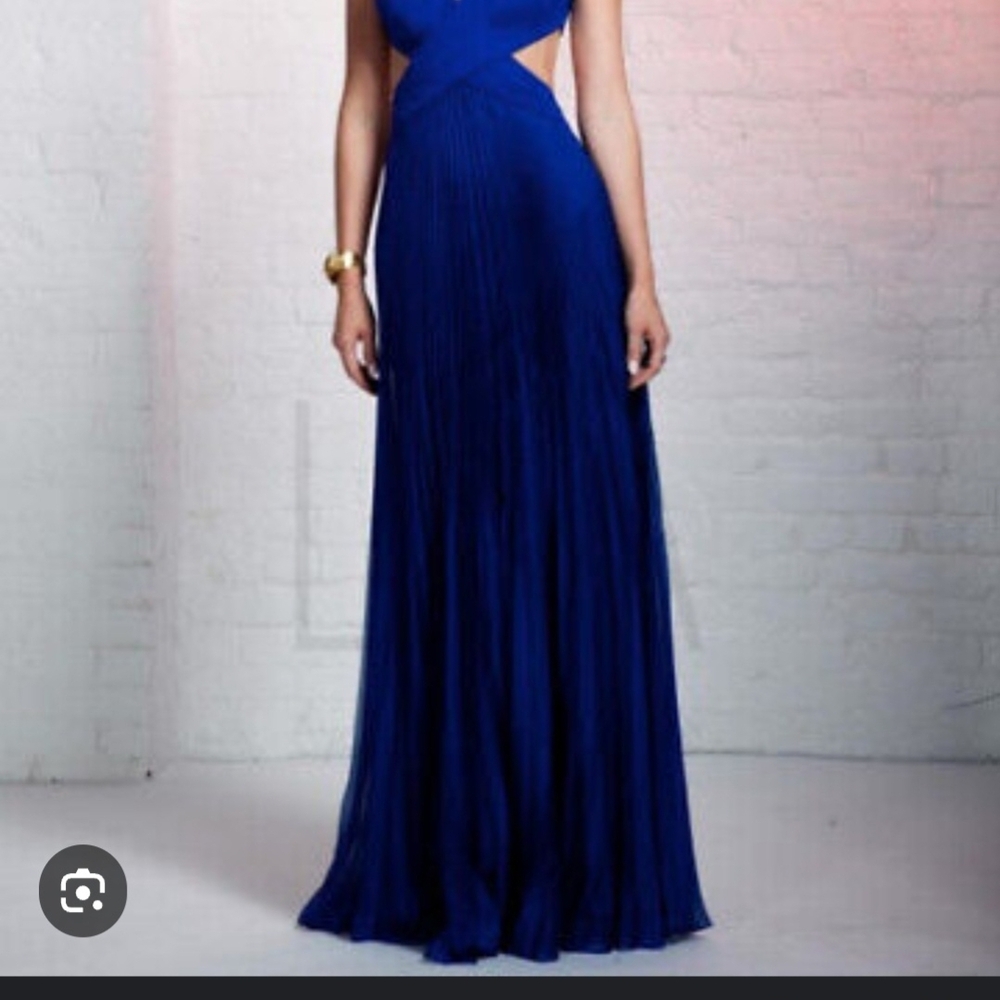 Mignon Blue Cut Out Backless Maxi Dress